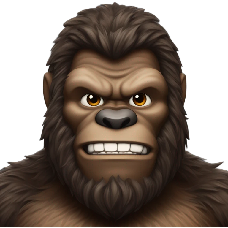 realistic portrait a Bigfoot  emoji