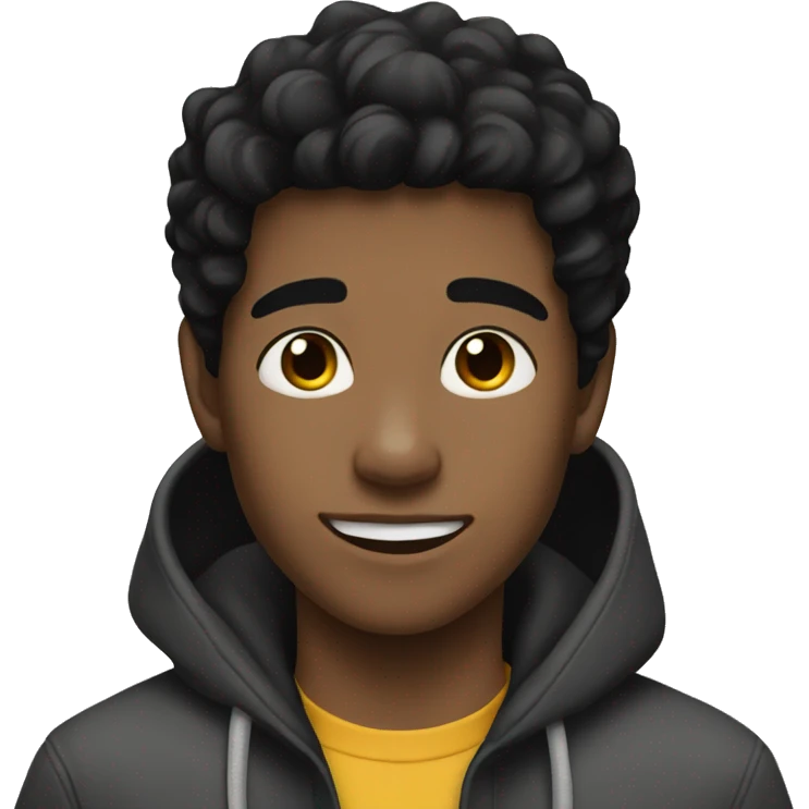 teen boy with black hair emoji