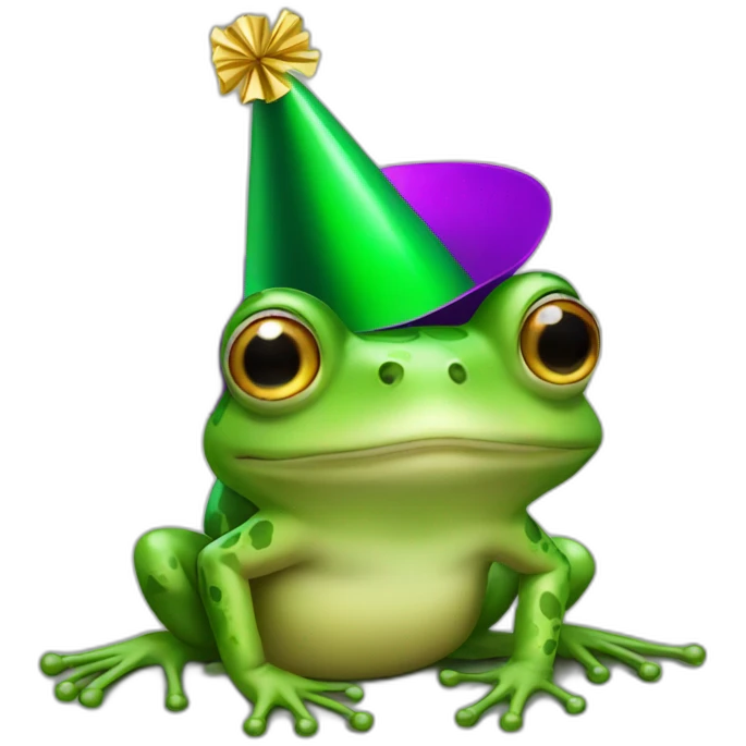 frog with party hat emoji