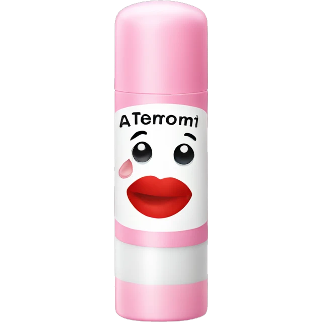 lip balm with label emoji