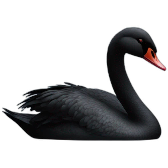 black swan front view emoji