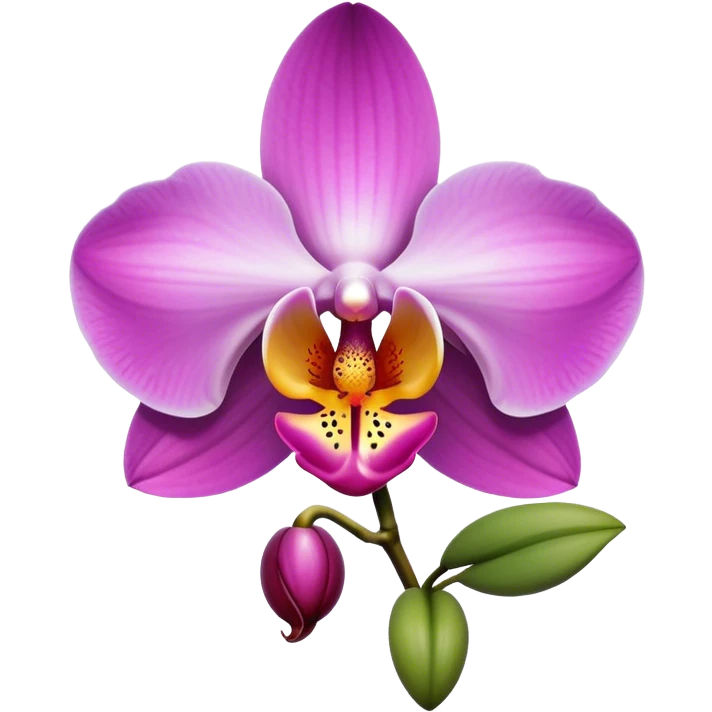 orchid with piercing emoji