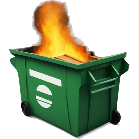 Dumpster fire emoji