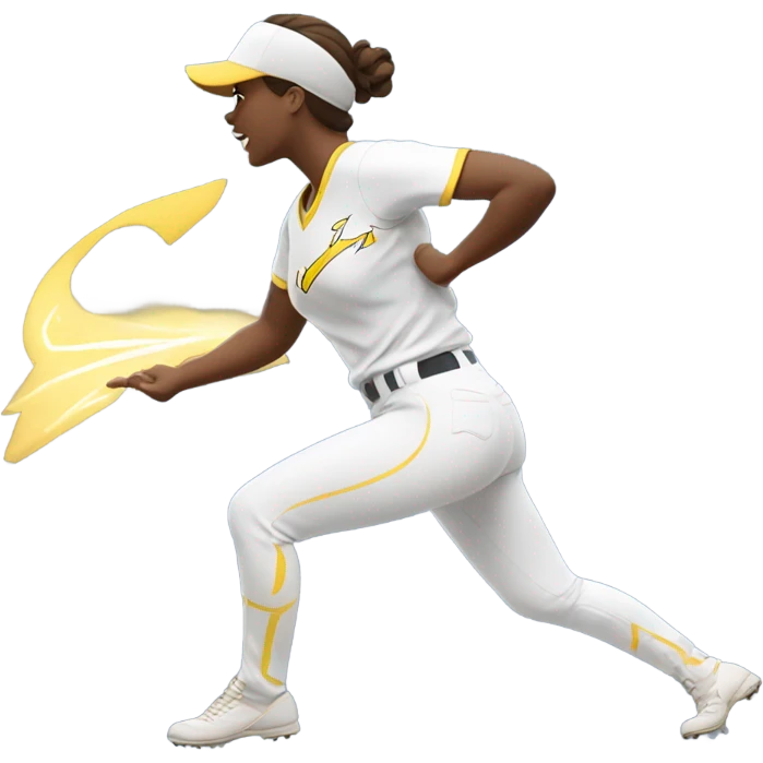 Softball player lightning logo emoji