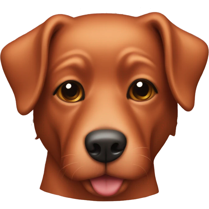Copper colored dog with red gingham color  emoji