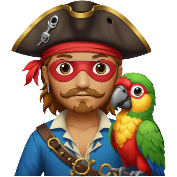 pirate and parrot emoji