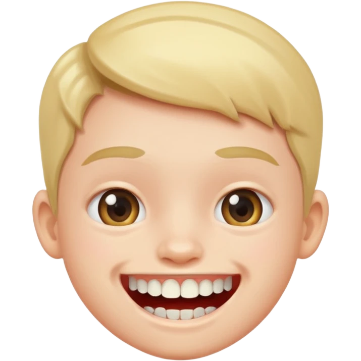 Kid with a gap teeth emoji
