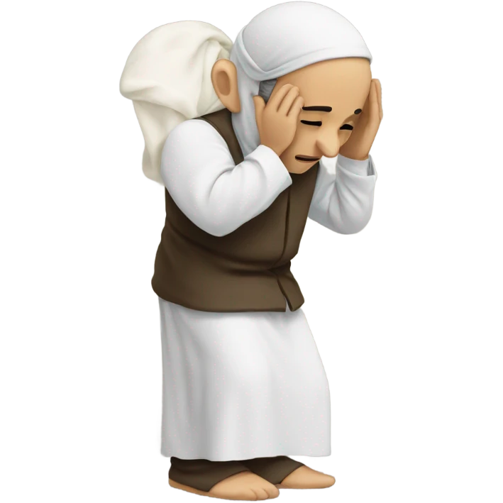 a moslem is doing shalat emoji