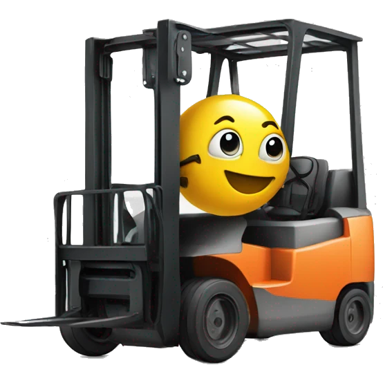 Forklift with smile emoji