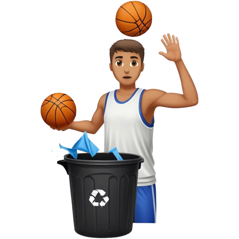 Throwing man in a trash can emoji