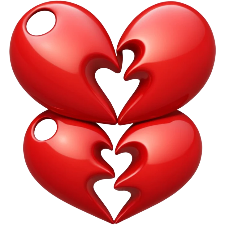 Three hearts connected into a swirl emoji