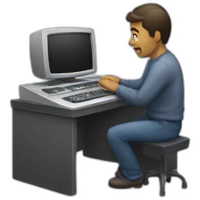 men playing computer emoji