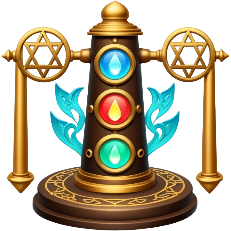 Navigation marker with magical symbols emoji