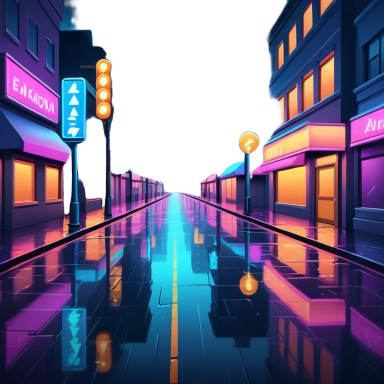 night street in city emoji