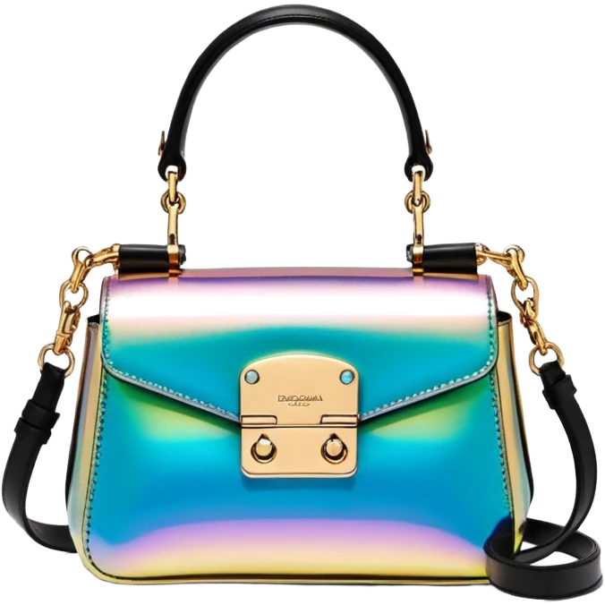 Dolce and Gabbana colorshifting vivid cyberpunk style mini bag  emoji