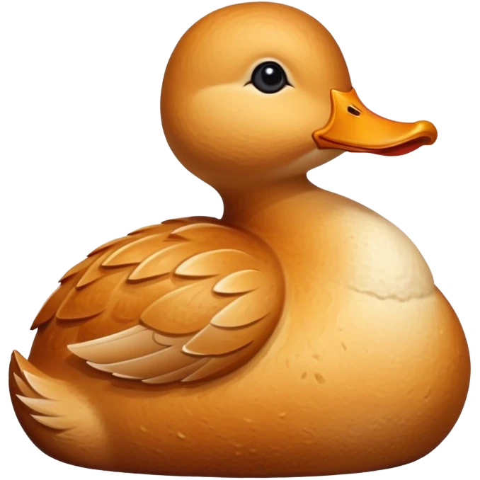 loaf of gluten bread in the shape of a duck, detailed bread texture emoji