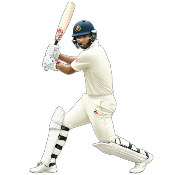 Batsman hitting six emoji