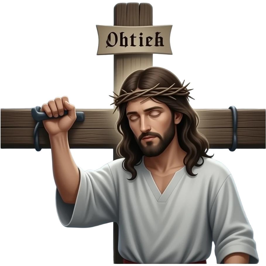 Jesus on the cross emoji