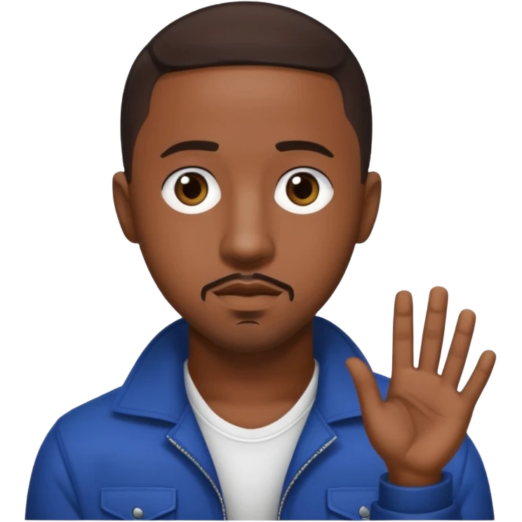 Marques Houston with dark brown hair emoji