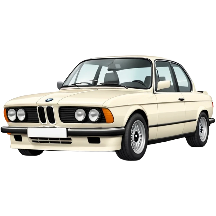 Old white bmw  emoji