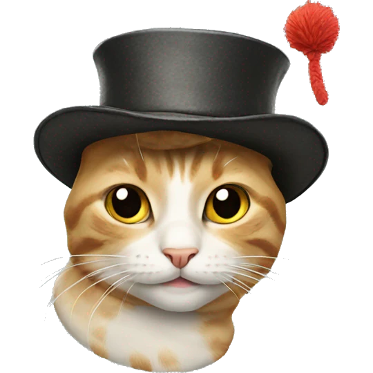 Cat with a funny hat emoji