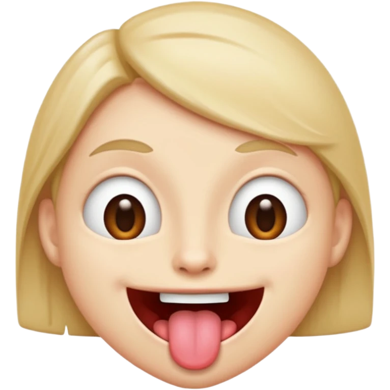 Person with his tongue out and eyes wide open emoji