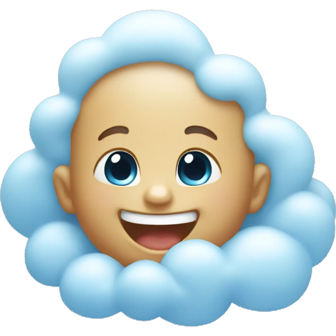 baby blue cloud laugh emoji