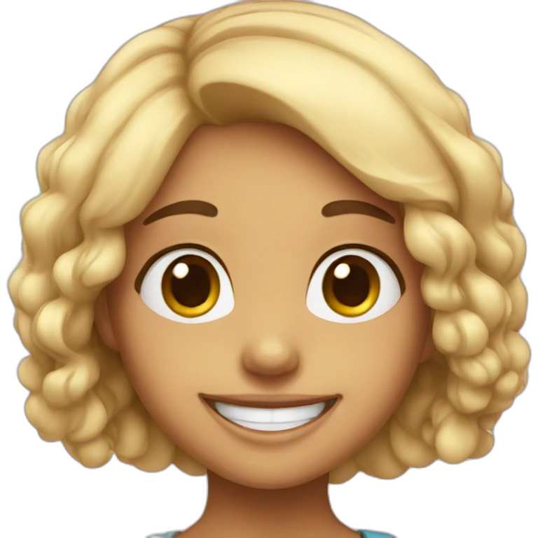 happy cute girl emoji