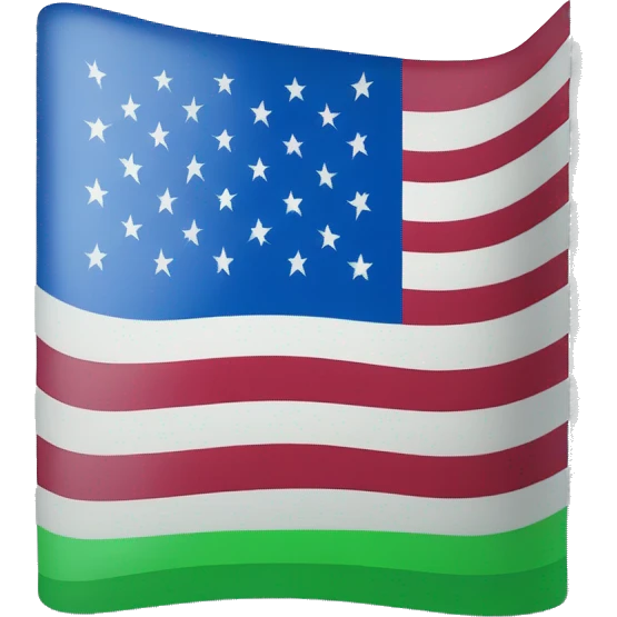 bandera como la de USA pero en azul y verde con una "J" emoji