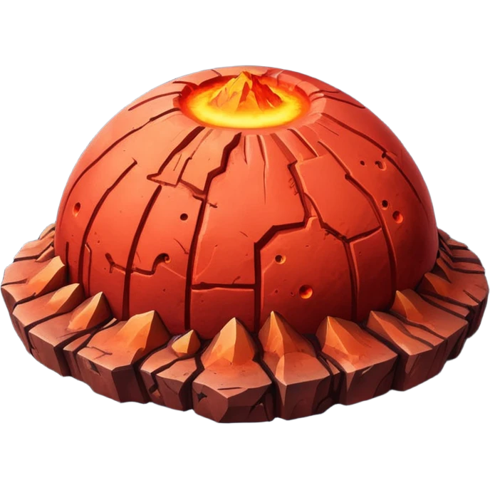 Planet with Olympus mons emoji