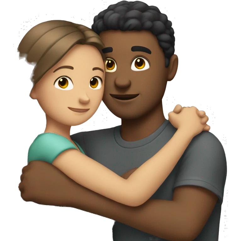 girl hugging a guy  emoji