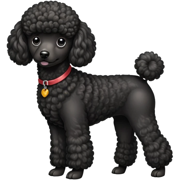 a black poodle  emoji