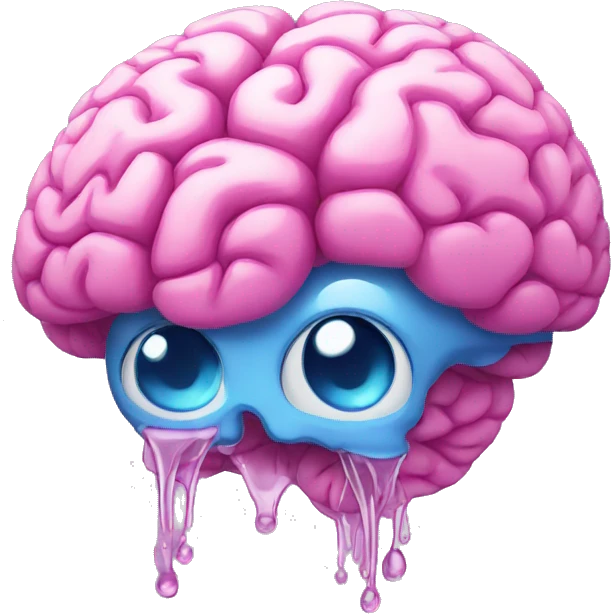 brain with liquid emoji emoji
