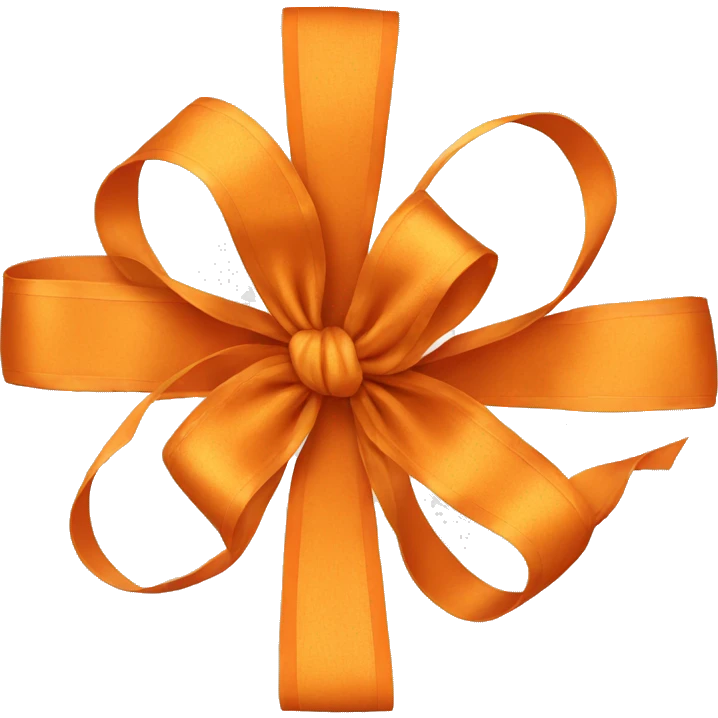 orange bow emoji