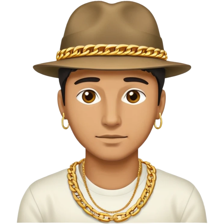 cool man with hat and gold chain emoji