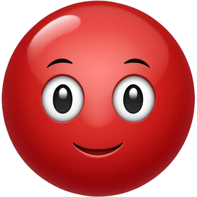 glitter bolinha vermelha pequena emoji