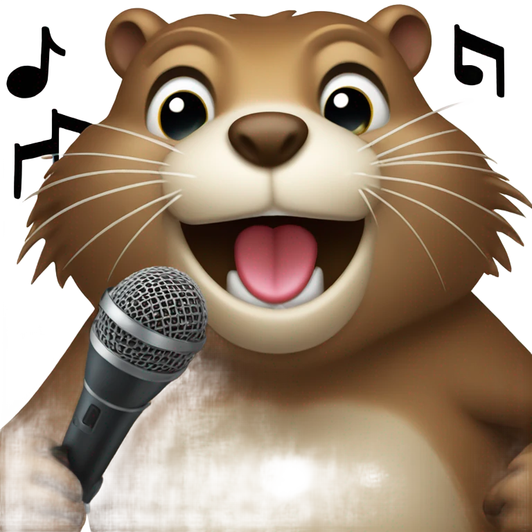 beaver sings emoji