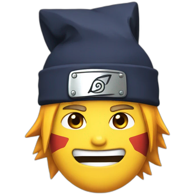 naruto wearing a party hat emoji