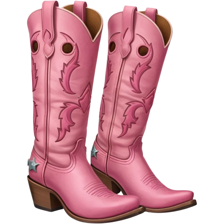 pink cow girl boots emoji