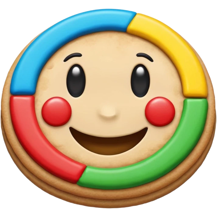 rainbow cookie face emoji