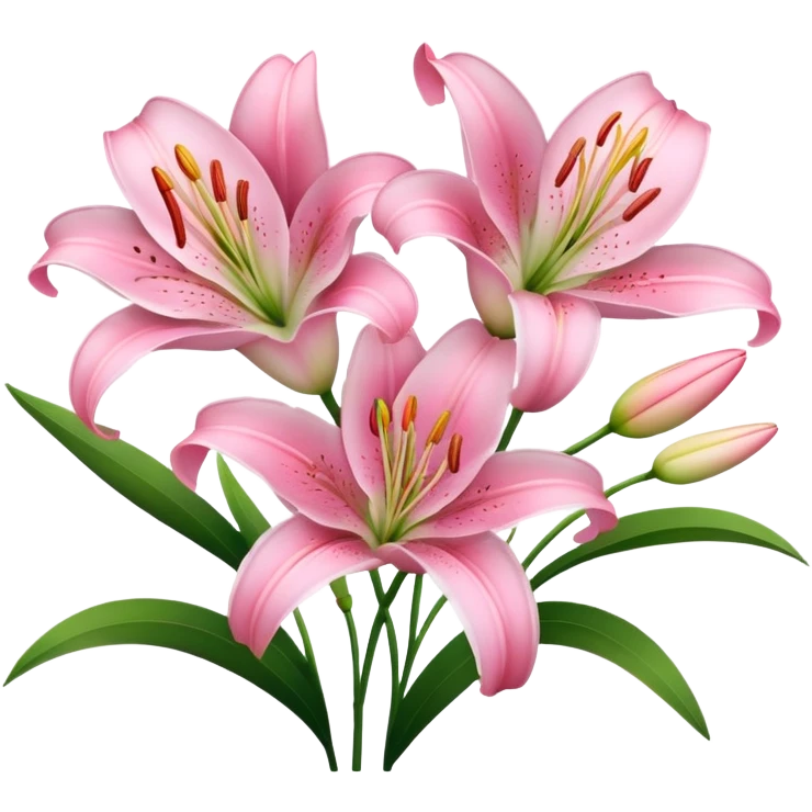 Pink lilies emoji