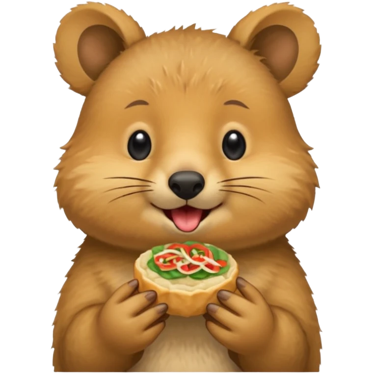 quokka eating Bánh Cuốn emoji