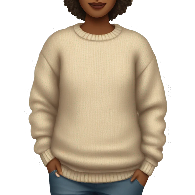 cozy beige sweater emoji