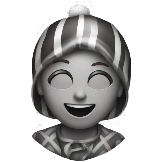 holiday gift black and white emoji