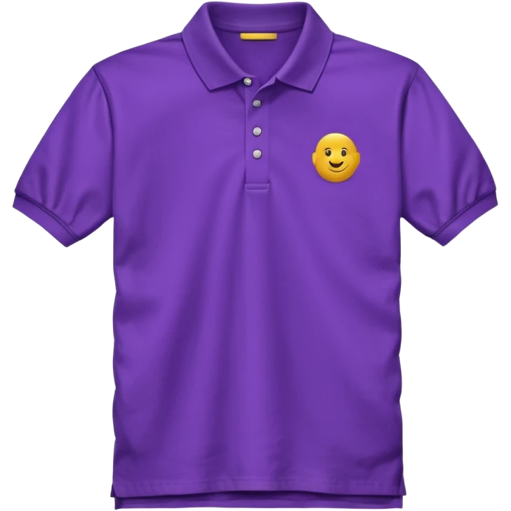 Purple half sleeves polo tshirt emoji