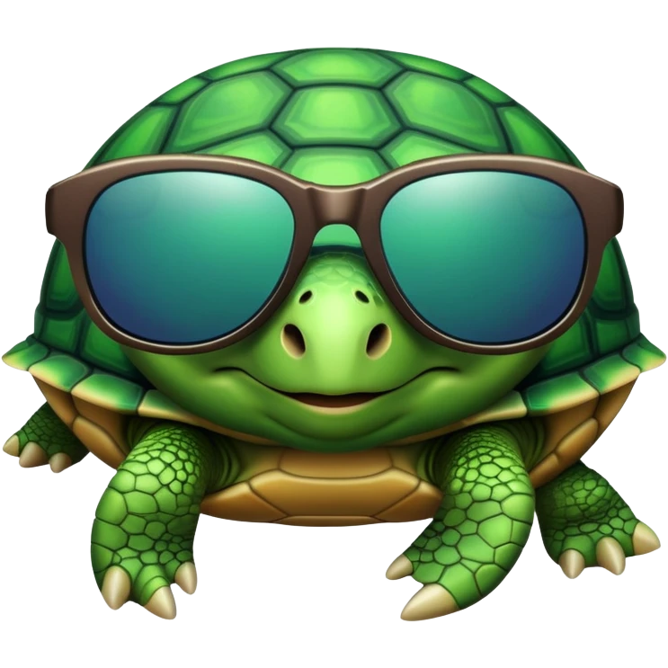 turtle with sunglasses  emoji