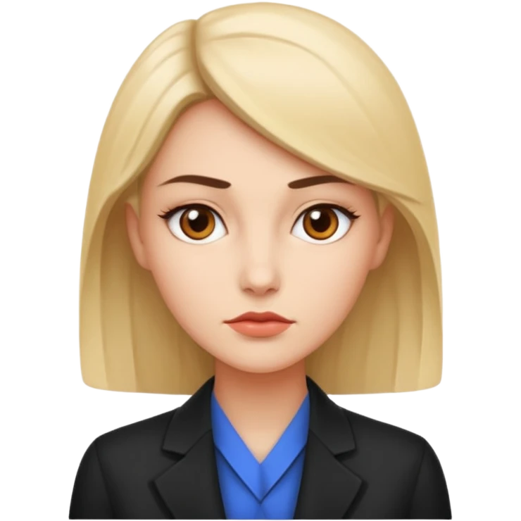 Polite, put-together, and observant. Always seems like they’re mentally five steps ahead. woman seriuos composed sleek
more dinamic emoji  emoji