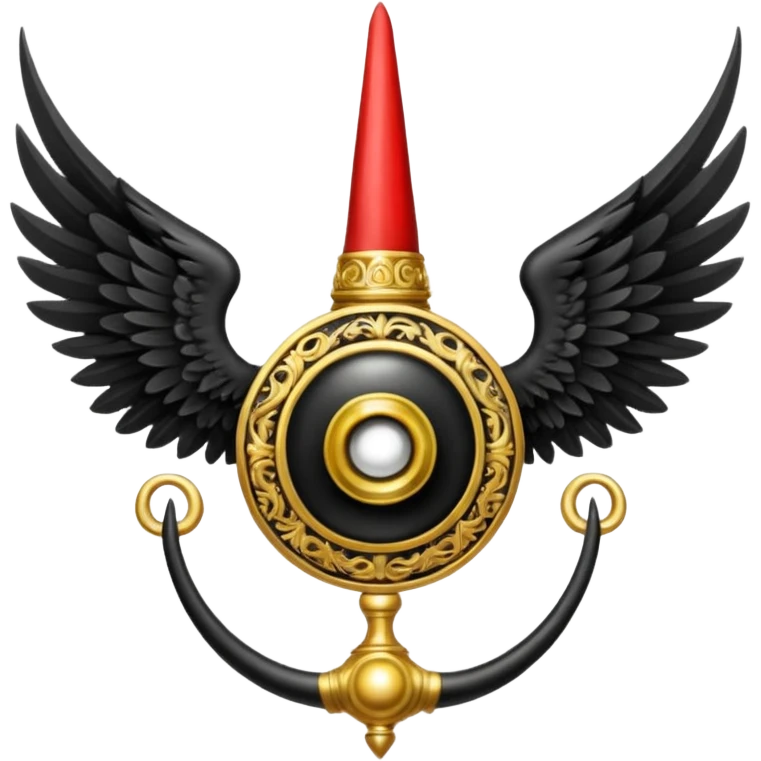 Holy Emblem with black wings and horn emoji