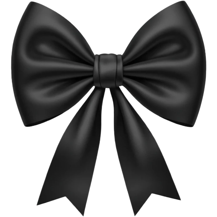 Black bow emoji