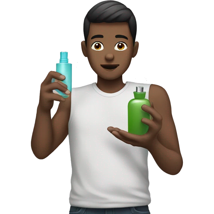 Boy spraying perfume  emoji